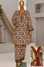 Seema Jee Brown Floral Printed 2 Piece Lawn Suit – Medium Size | Women's Casual Wear