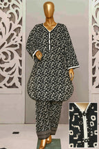 Seema Jee Black Abstract Printed 2 Piece Lawn Suit – Medium Size | Women's Casual Wear
