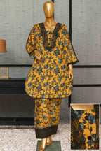 Seema Jee Mustard Floral Printed 2 Piece Lawn Suit – Medium Size | Women's Casual Wear