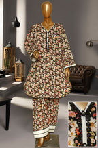 Seema Jee Black Floral Printed 2 Piece Lawn Suit – Medium Size | Women's Casual Wear