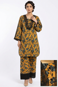 Seema Jee Mustard Floral Printed 2 Piece Lawn Suit – Medium Size | Women's Casual Wear
